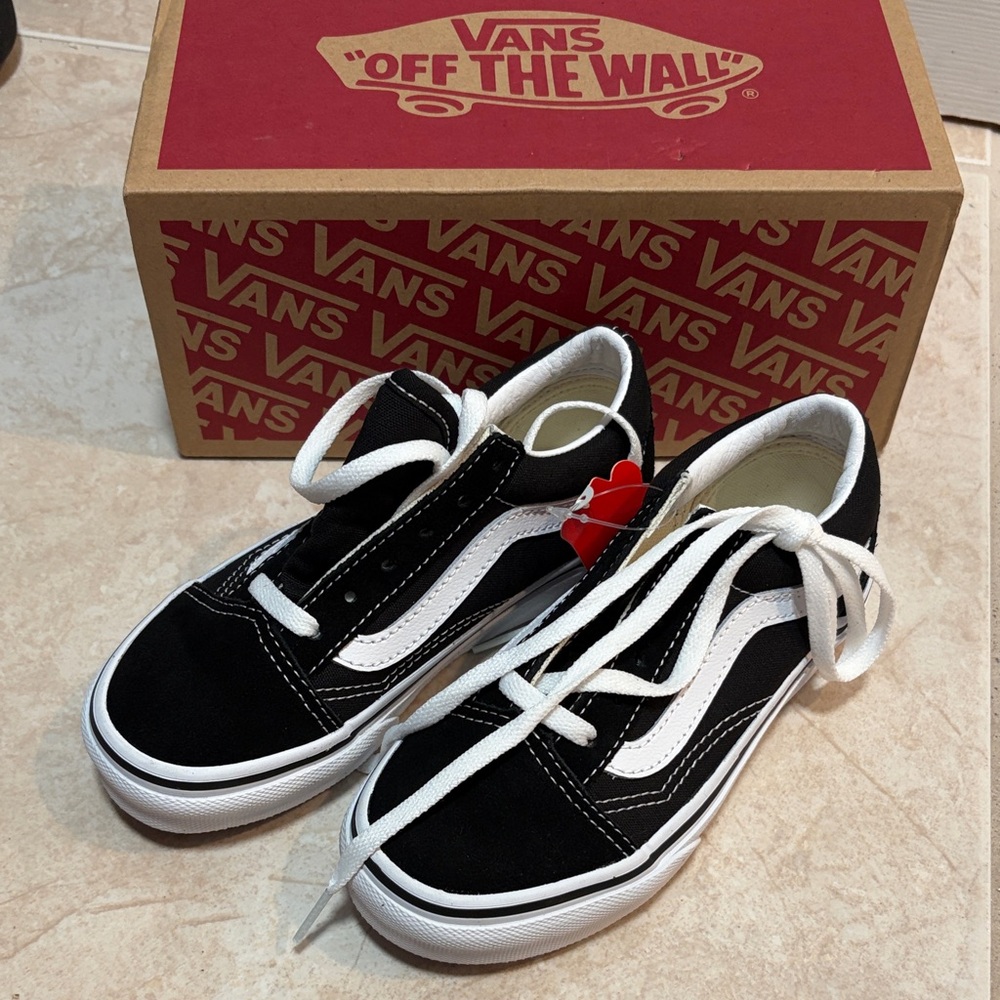 Vans Black and White Low-Top Sneakers